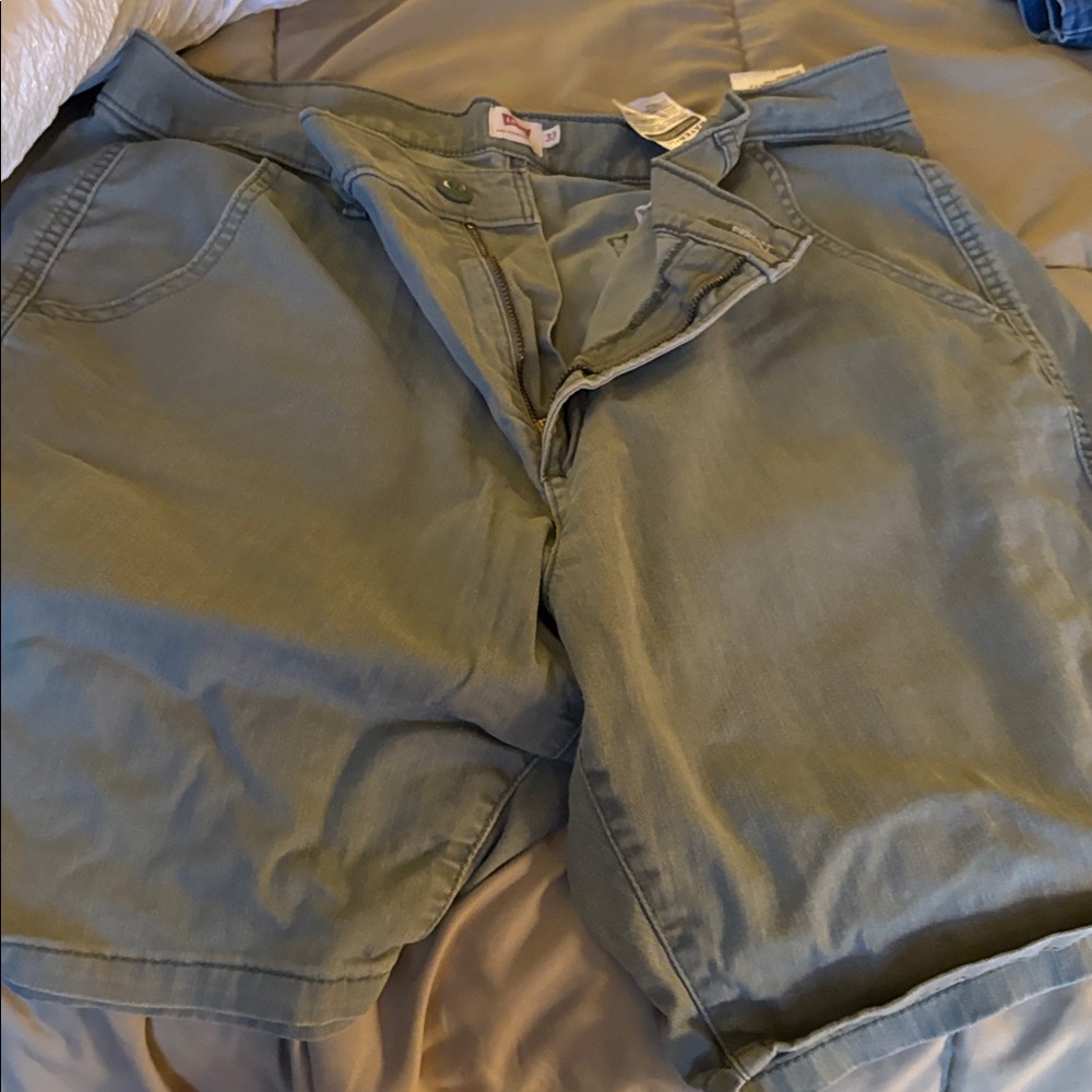 Green Casual Shorts